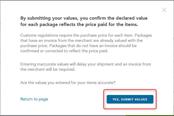 YES, SUBMIT VALUES