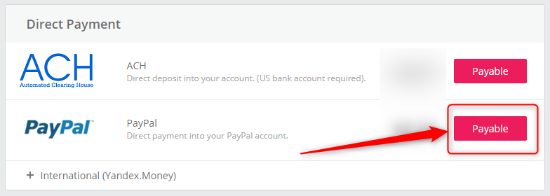 PayPalの「Payable」をクリック