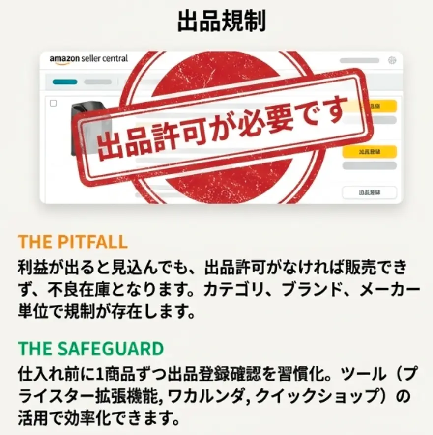 出品規制商品の仕入れ