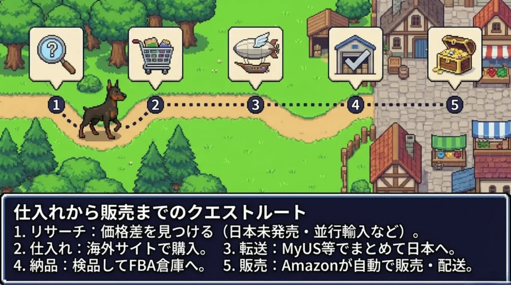 Amazon欧米輸入の仕入れから販売までの全体像