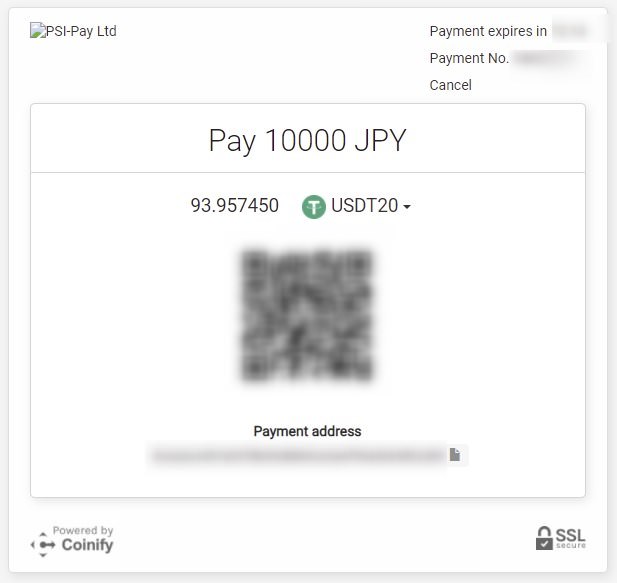 USDTなどの通貨も対応