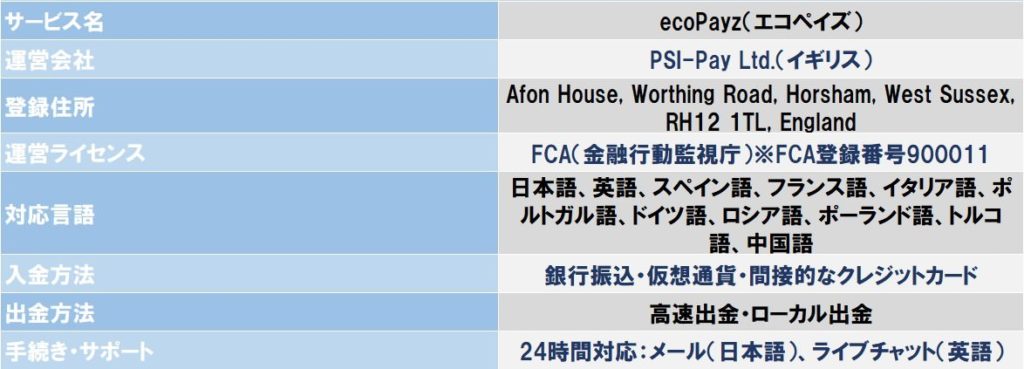 ecoPayz概要