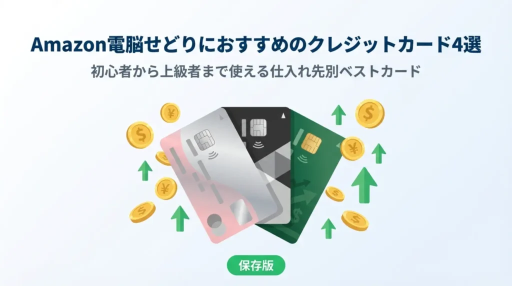 【2026年版】Amazon電脳せどりにおすすめのクレジットカード4選｜初心者から上級者まで