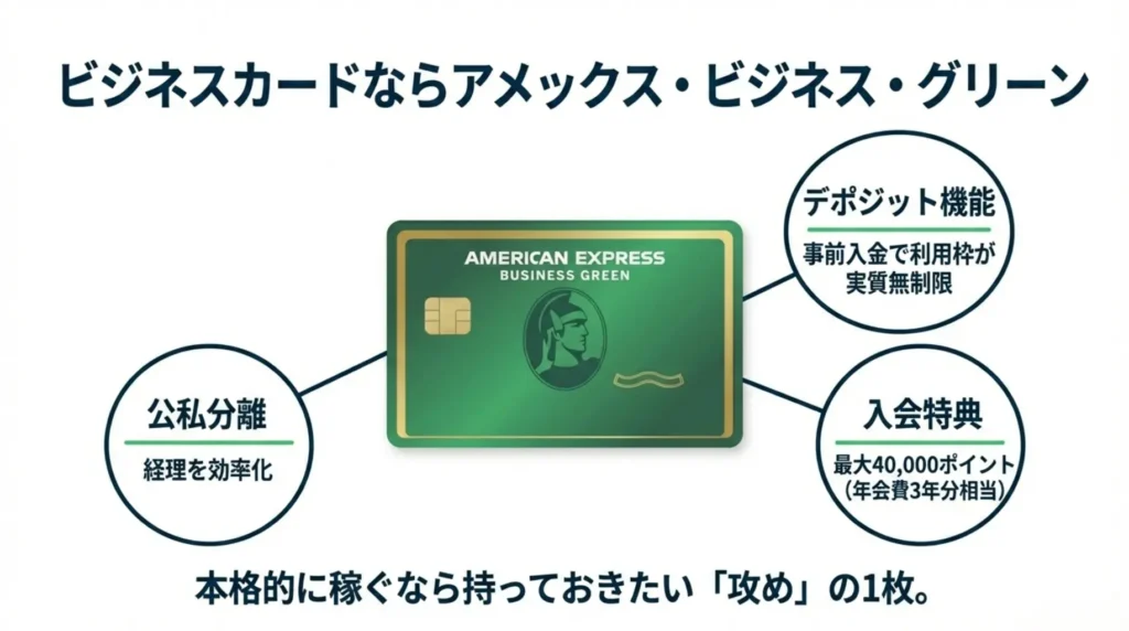 ビジネスカードを持ちたいならアメリカン・エキスプレス・ビジネス・グリーン・カード