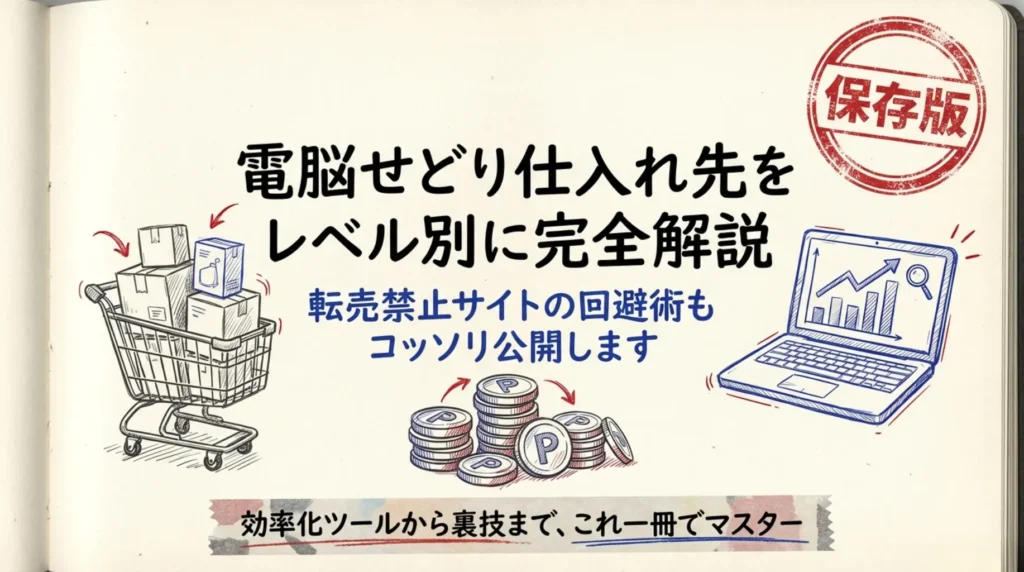 電脳せどり仕入れ先をレベル別に完全解説|転売禁止サイトの回避術もコッソリ公開