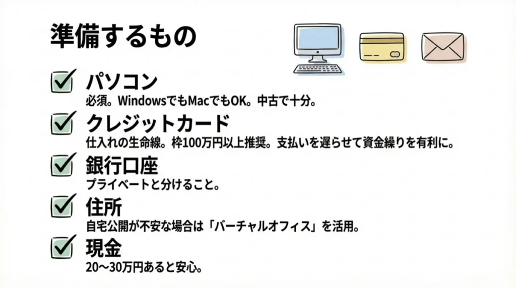 Amazon物販を始めるために準備するもの
