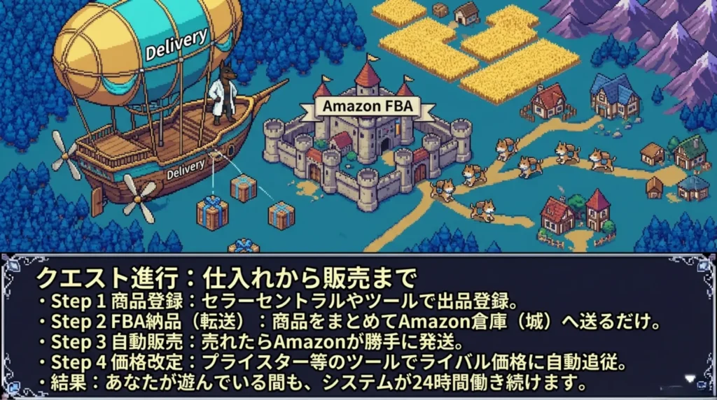 仕入れた商品を売ってみよう