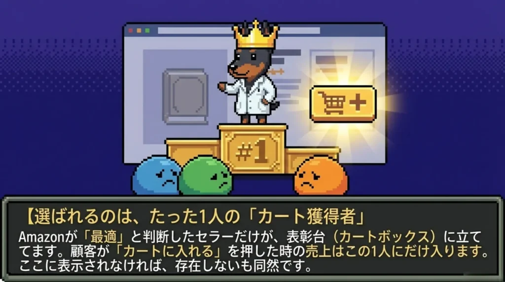 カートボックスは商品ページを開いて一番最初に出てくる価格のこと