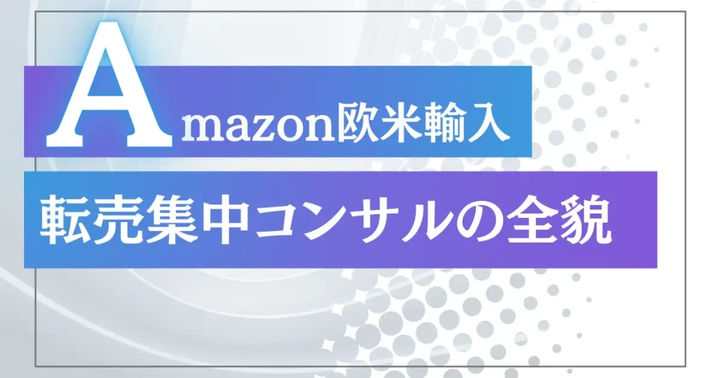 Amazon欧米輸入”転売集中”コンサルの全貌を公開