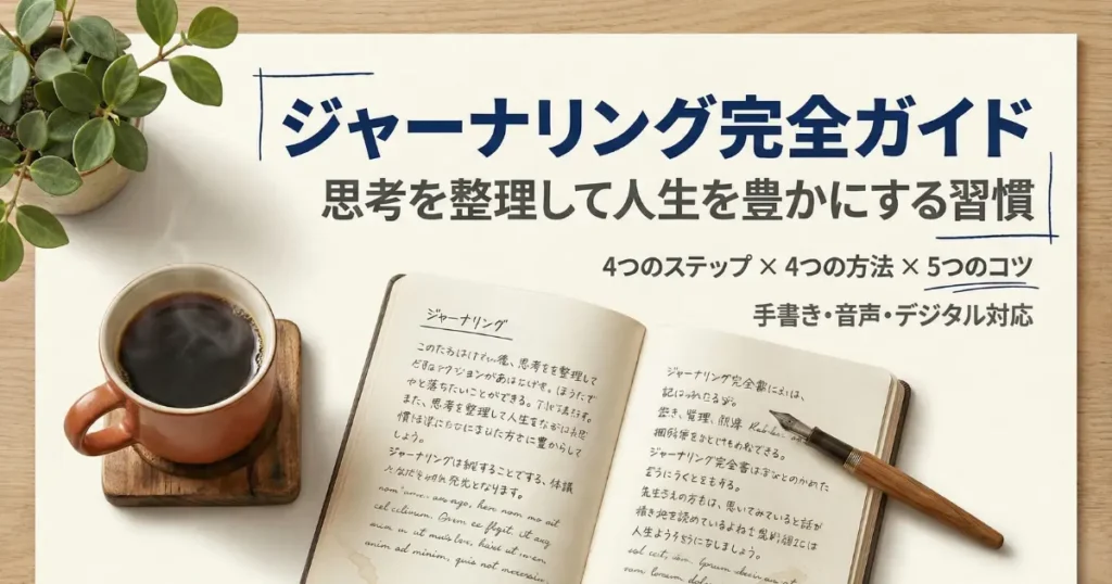 ジャーナリングの方法を徹底解説|自分の未来を変えるための最強日記法