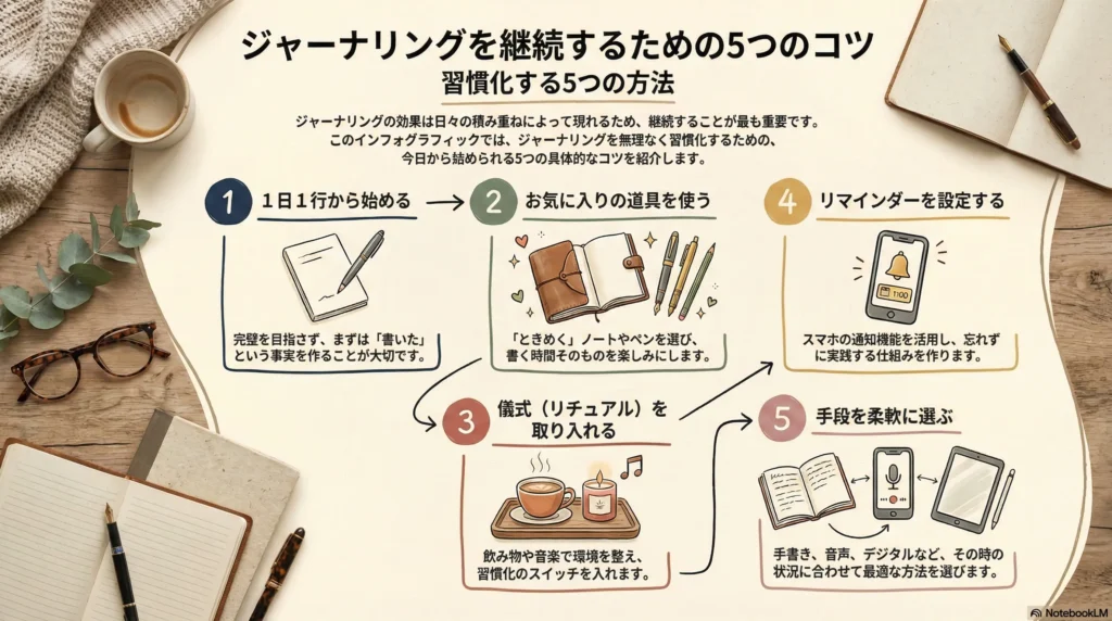 ジャーナリングを継続するためのコツ