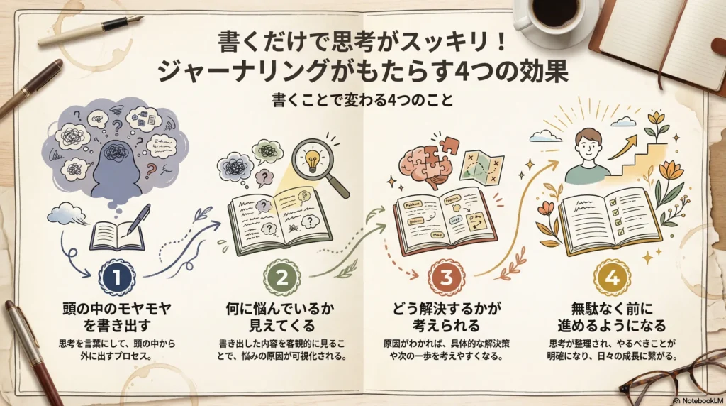 結論｜ジャーナリングを取り入れると思考がスッキリする