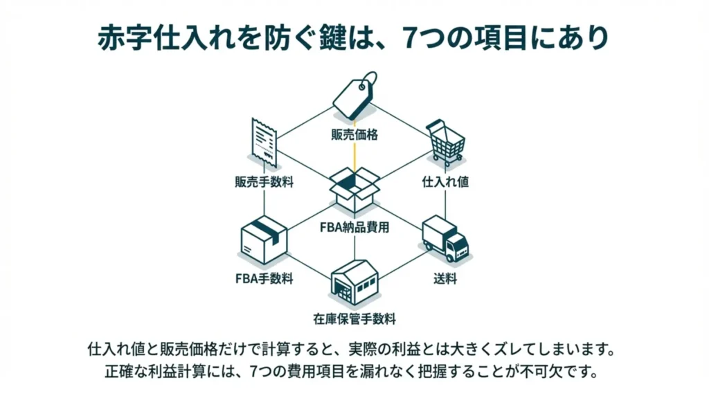 Amazon電脳せどりの利益計算に必要な項目