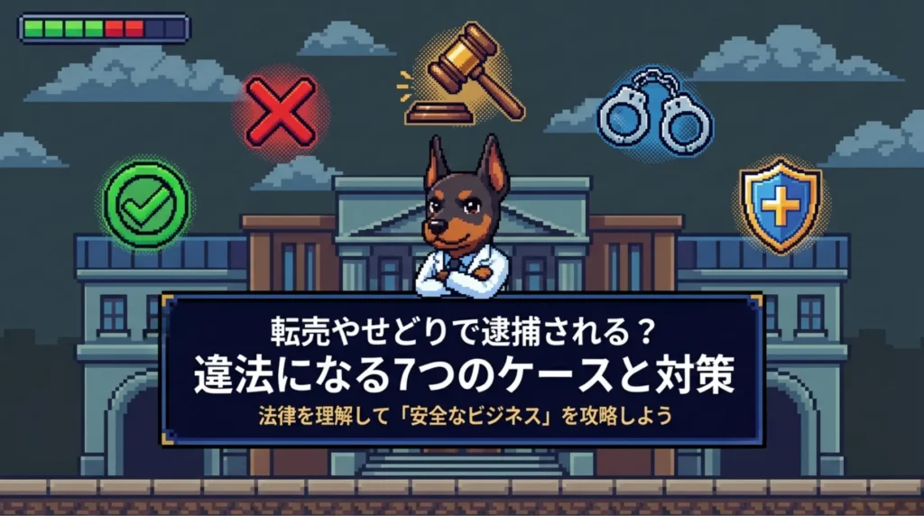 転売やせどりで逮捕される？違法になる7つのケースと逮捕されないための対策を徹底解説