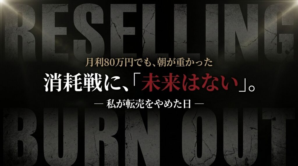 月利80万円でも消耗してた｜私が転売をやめた理由
