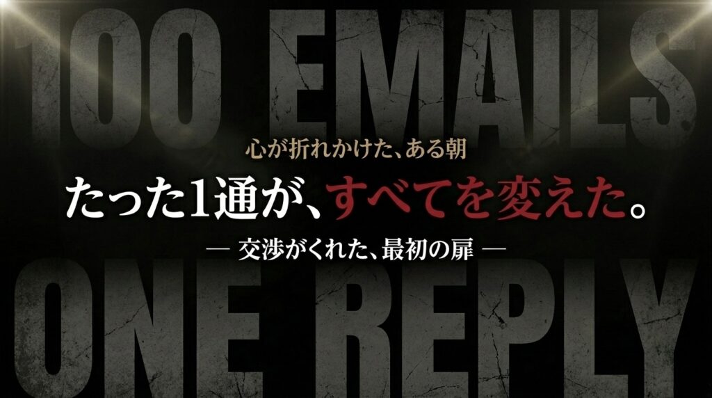 100通送って心が折れかけたその時、1通のメールが届いた