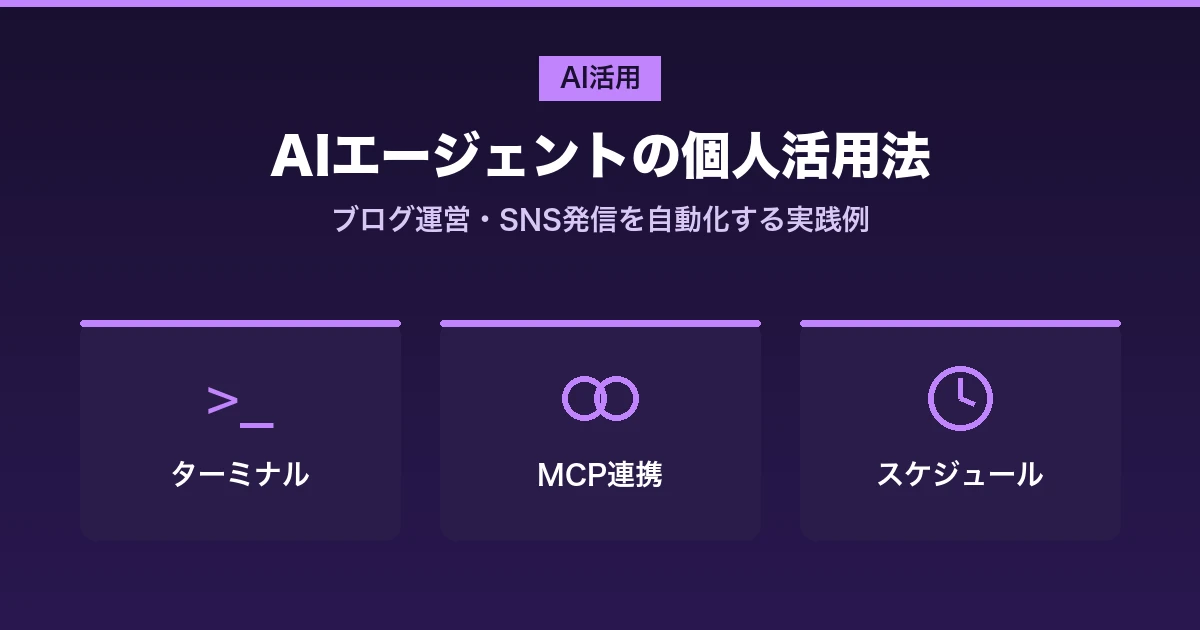 AIエージェントの個人活用法