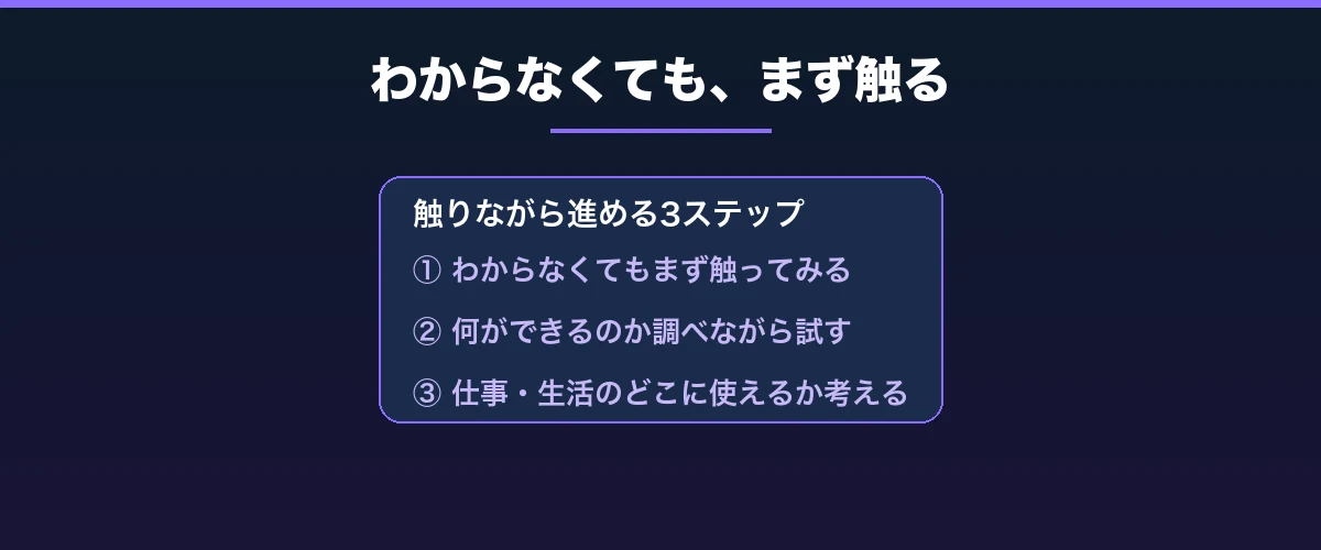 触りながら進める3ステップ