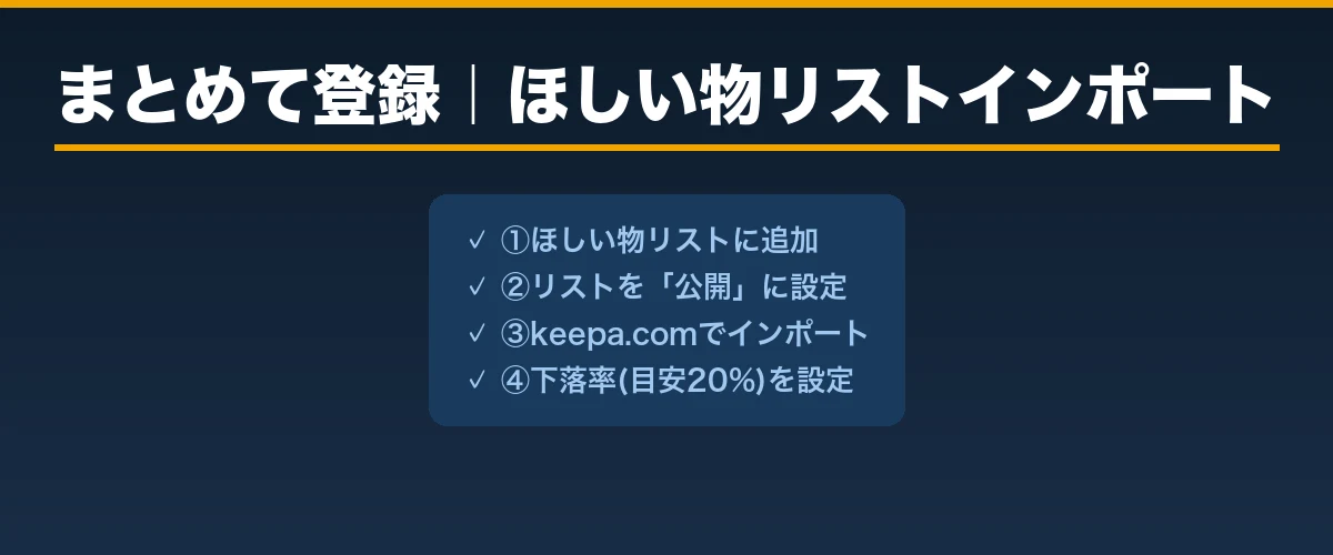 まとめて登録|ほしい物リストインポート