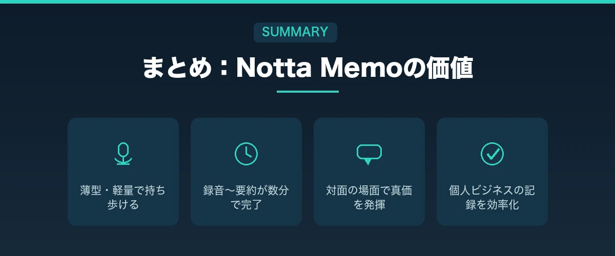 Notta Memo まとめ