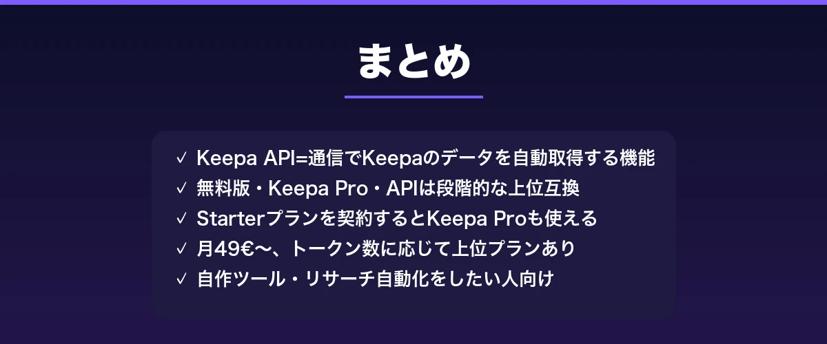Keepa APIまとめ図解