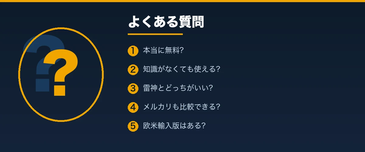 電脳せどりレーダーのよくある質問