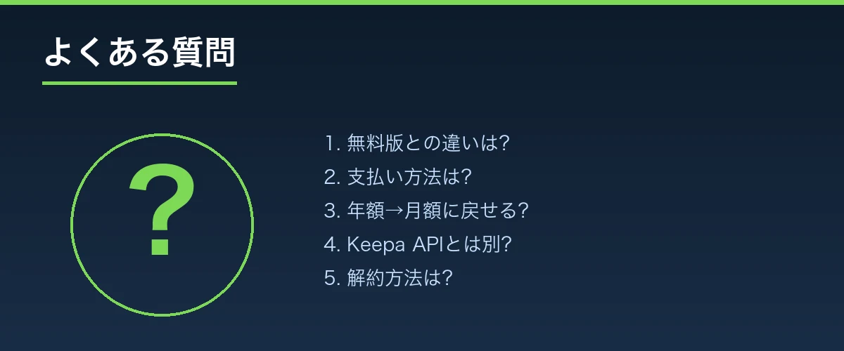Keepaのサブスクによくある質問